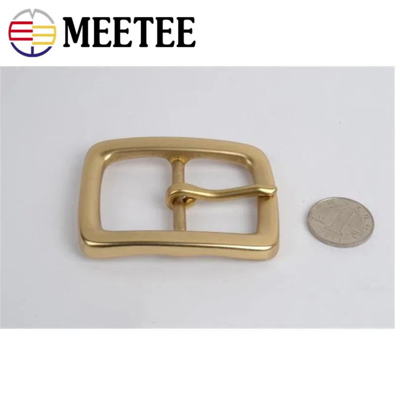 Meetee 1 шт. 40 мм Пряжка для мужчин чистые медные пряжки головка для 38-39 мм ремень DIY кожаные аксессуары аппаратные украшения