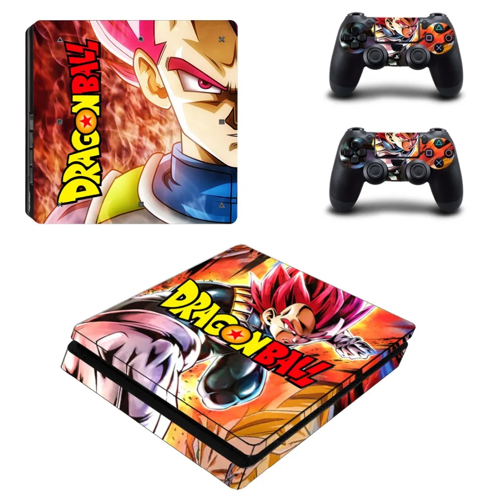 Dragon Ball Z Super Son Goku PS4 тонкая наклейка для кожи виниловая наклейка для консоли Playstation 4 и 2 контроллера PS4 тонкая наклейка для кожи