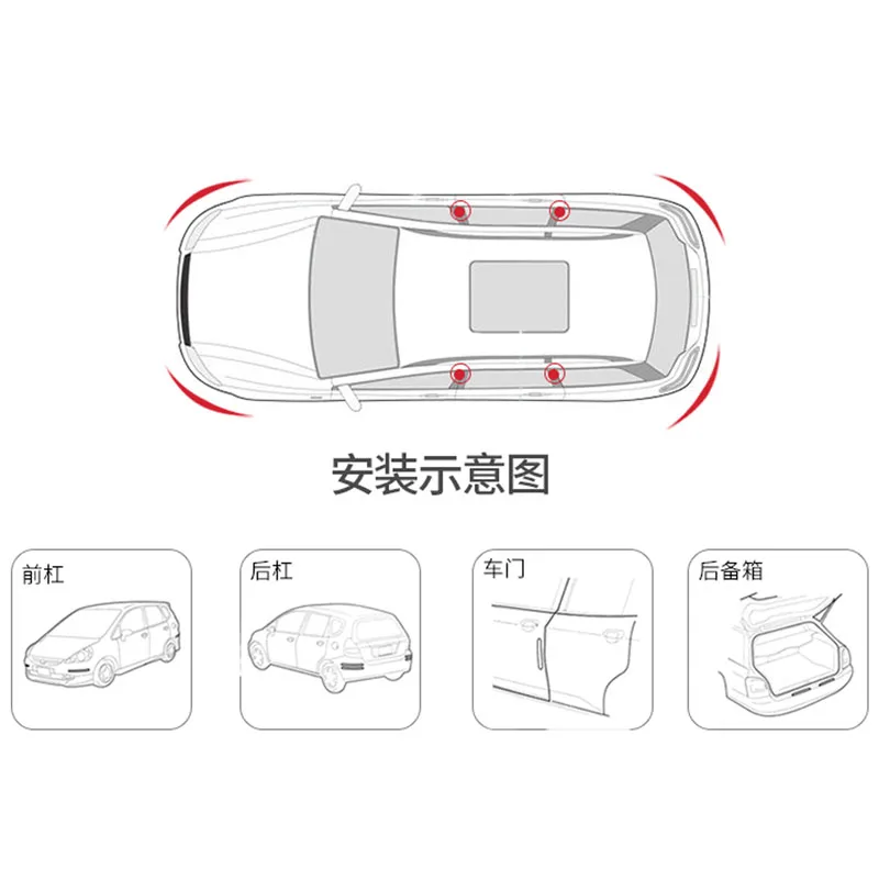 Защитная полоса для автомобильного бампера с защитным углом Citroen C-4/C-Triumph Picasso C1 C2