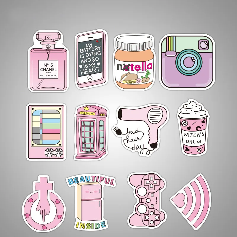 50 шт./упак. классический модный стиль граффити наклейки для мото автомобиля и