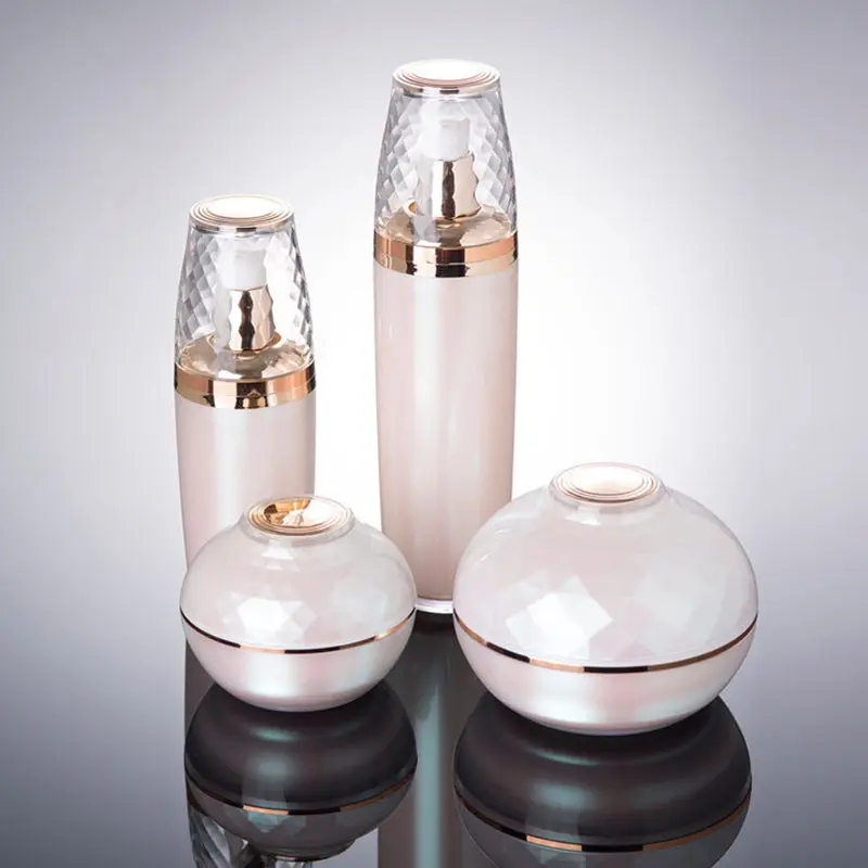 

30g 50g 120g 30ml 50ml 80ml 120ml Luxury Pink Diamond Empty Acrylic Cream Jar Lotion Vacuum Pump Bottle Cosmetic Packing bottles