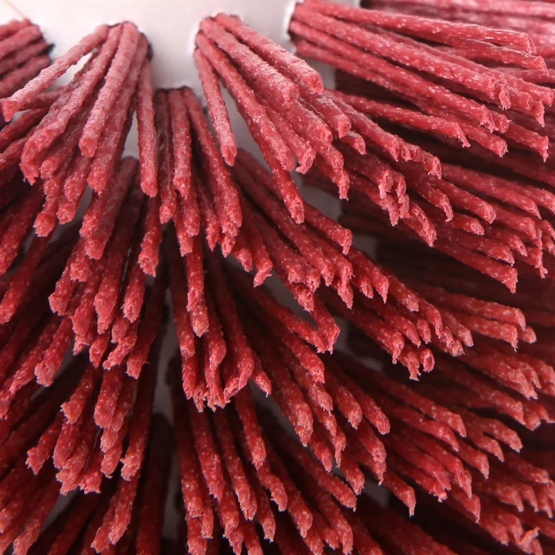 Красная керамическая абразивная проволока для удаления заусенцев круглые щетки