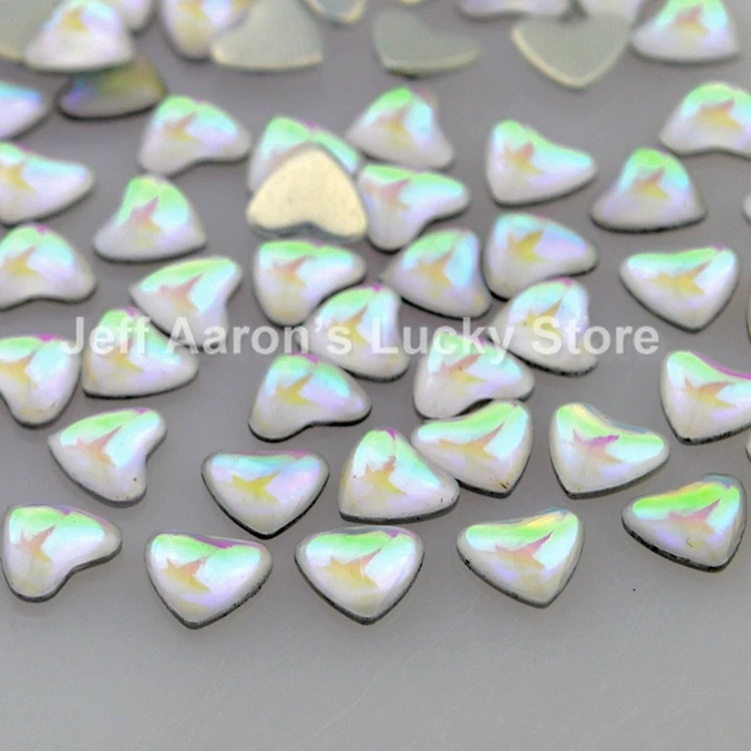 100 шт сердце Блестящие Стразы для ногтей 3d дизайна украшения наклейки