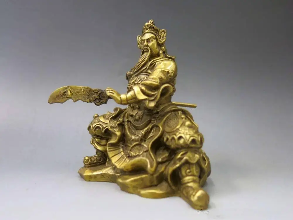 5 Китайский медный Дракон Guan Gong Yu Статуэтка воина | Дом и сад