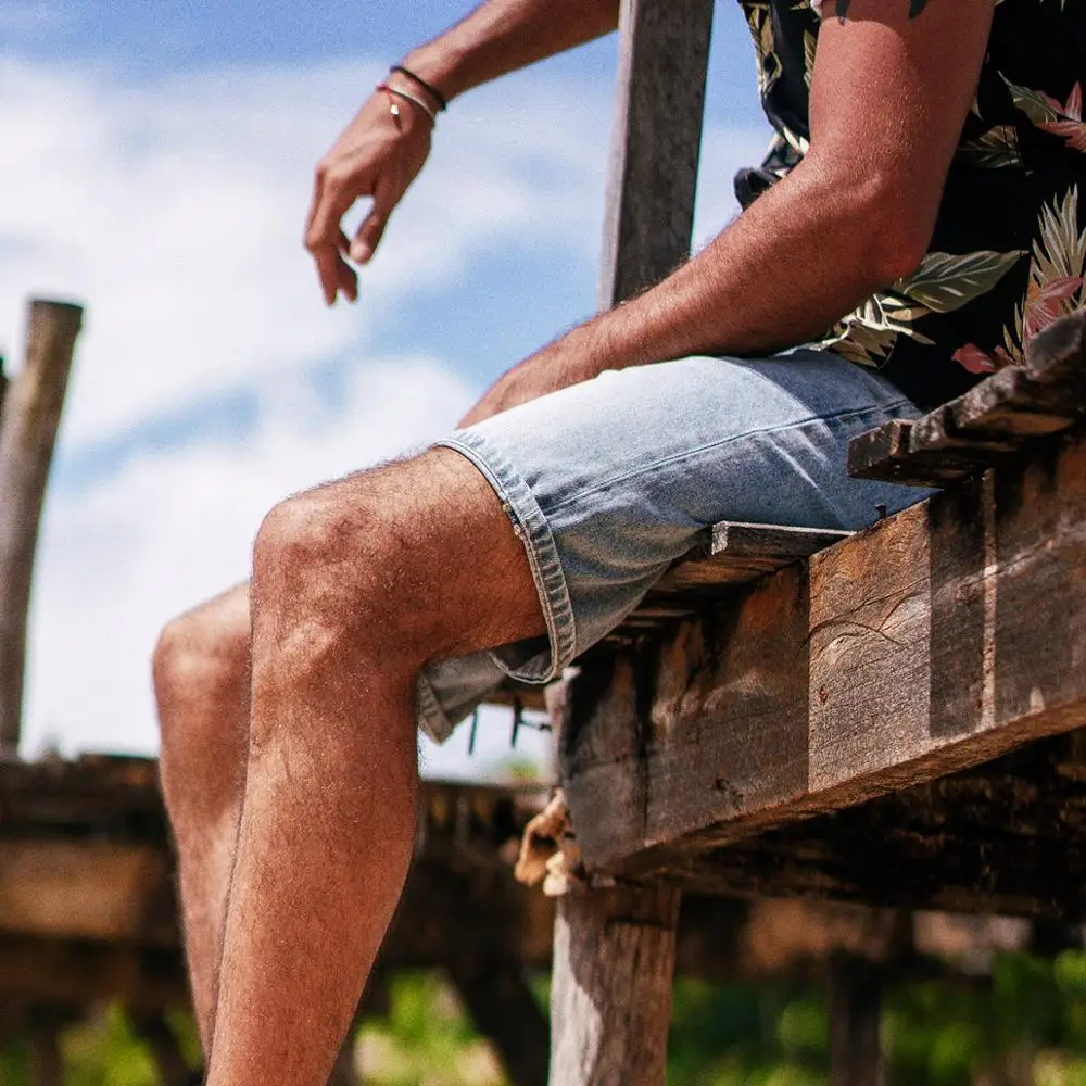 SIMWOOD 2020 летние модные джинсовые шорты мужские облегающие повседневные хлопковые