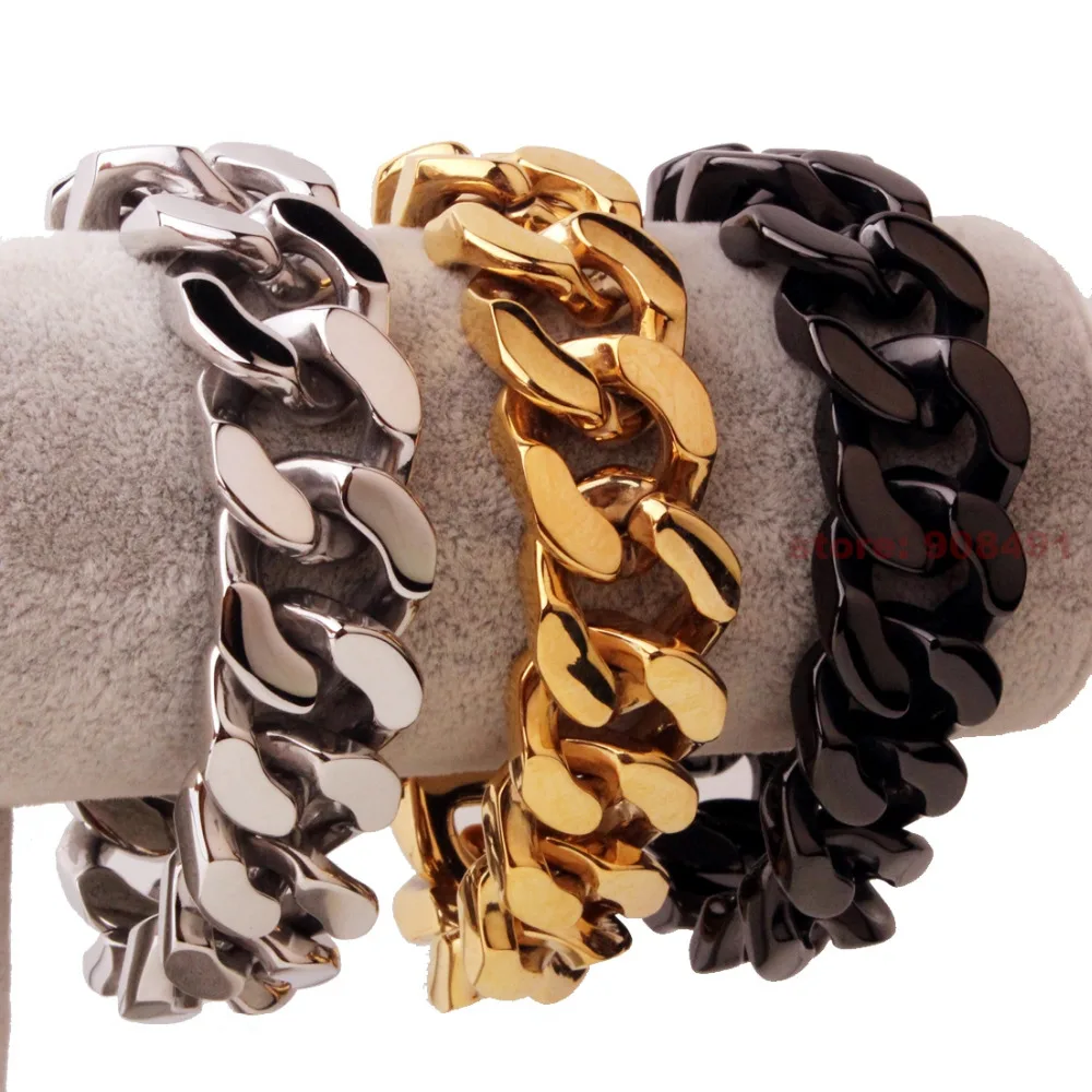 Новый подарок для мужчин бойфренд Серебро Золото Черный Нержавеющая сталь