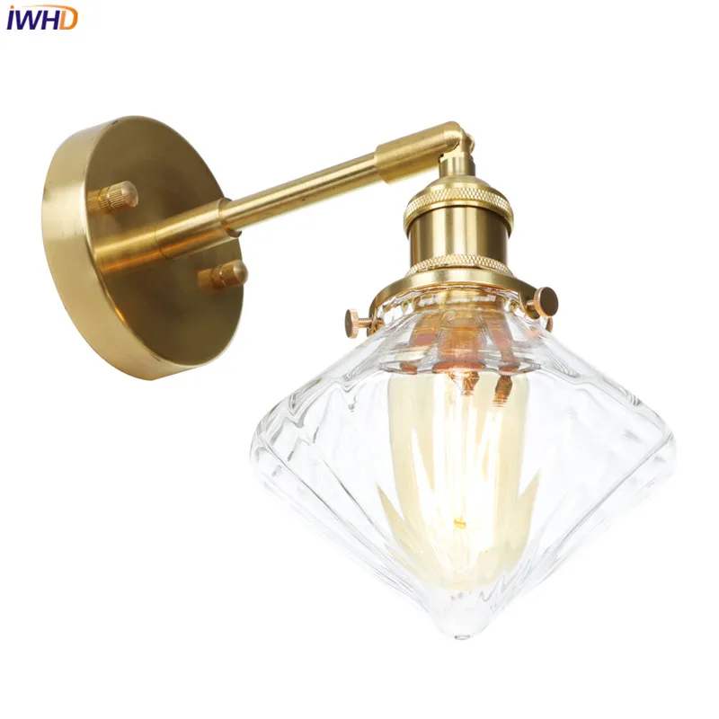 IWHD медный скандинавский светодиодный настенный современная лампа Wandlamp светодиодный светильник для спальни настенный светильник Industiral туалетный светильник аппликация Мураль светильник