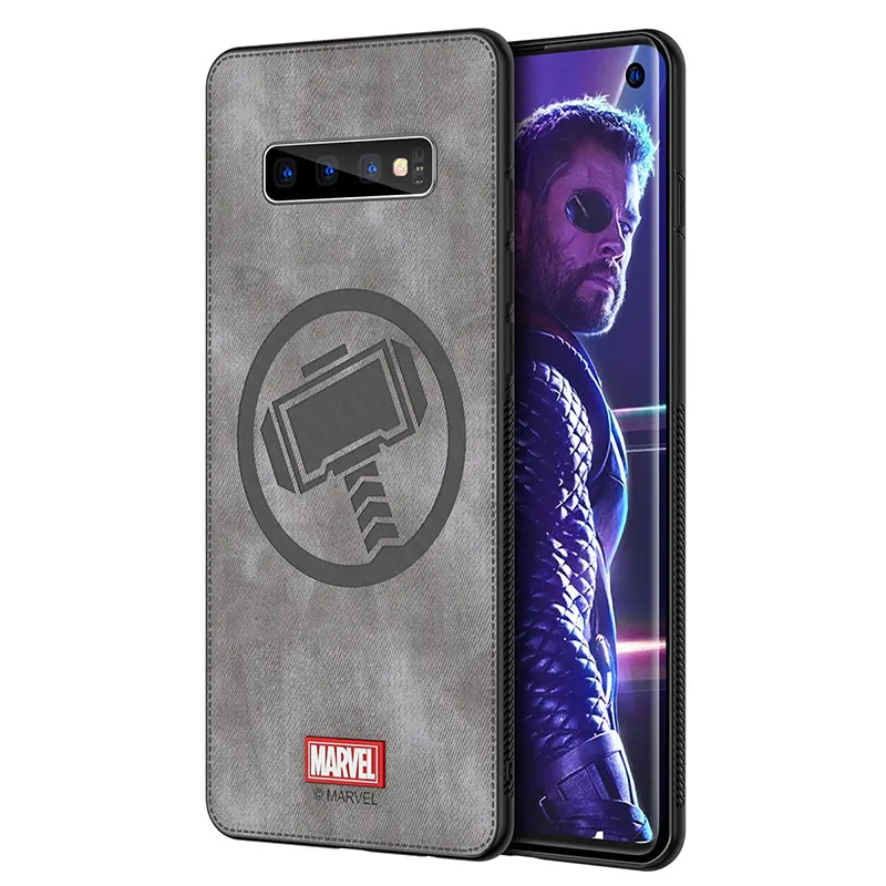 Coque Марвел Тор чехол для телефона для samsung Galaxy S10e Капитан Америка ткань Противоударный задняя крышка для Galaxy S10 Plus
