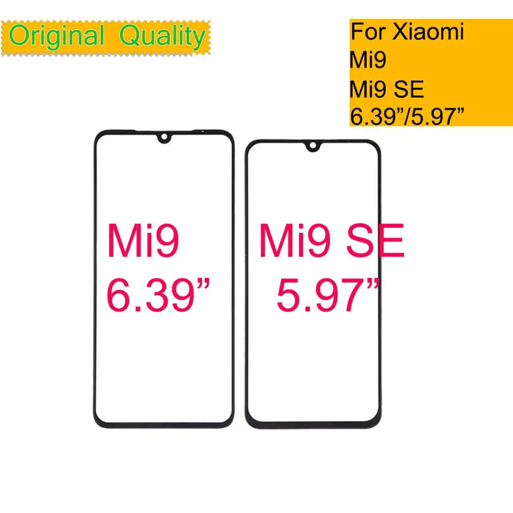 10 шт./лот для Xiaomi mi 9 mi 9 SE Сенсорная панель передняя внешняя стеклянная линза сенсорный экран без ЖК-дисплея mi 9 mi 9SE Замена стеклянных линз