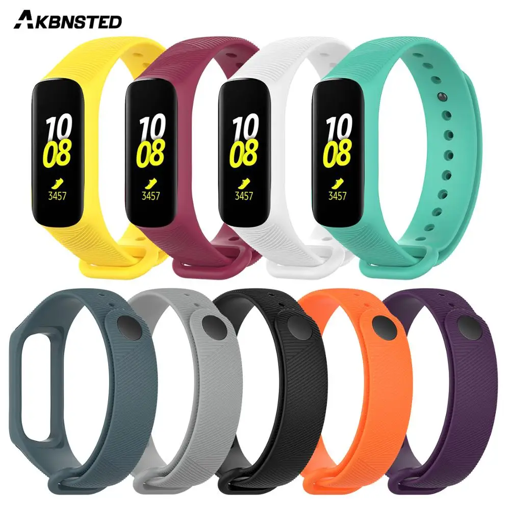 Мягкий силиконовый ремешок AKBNSTED для Samsung Galaxy Fit e R375 часов спортивный браслет на