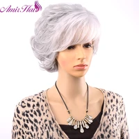 amir short wig for women synthetic grey hair curly wigs blonde ombre wig heat resistant fiber hair wigs cosplay party