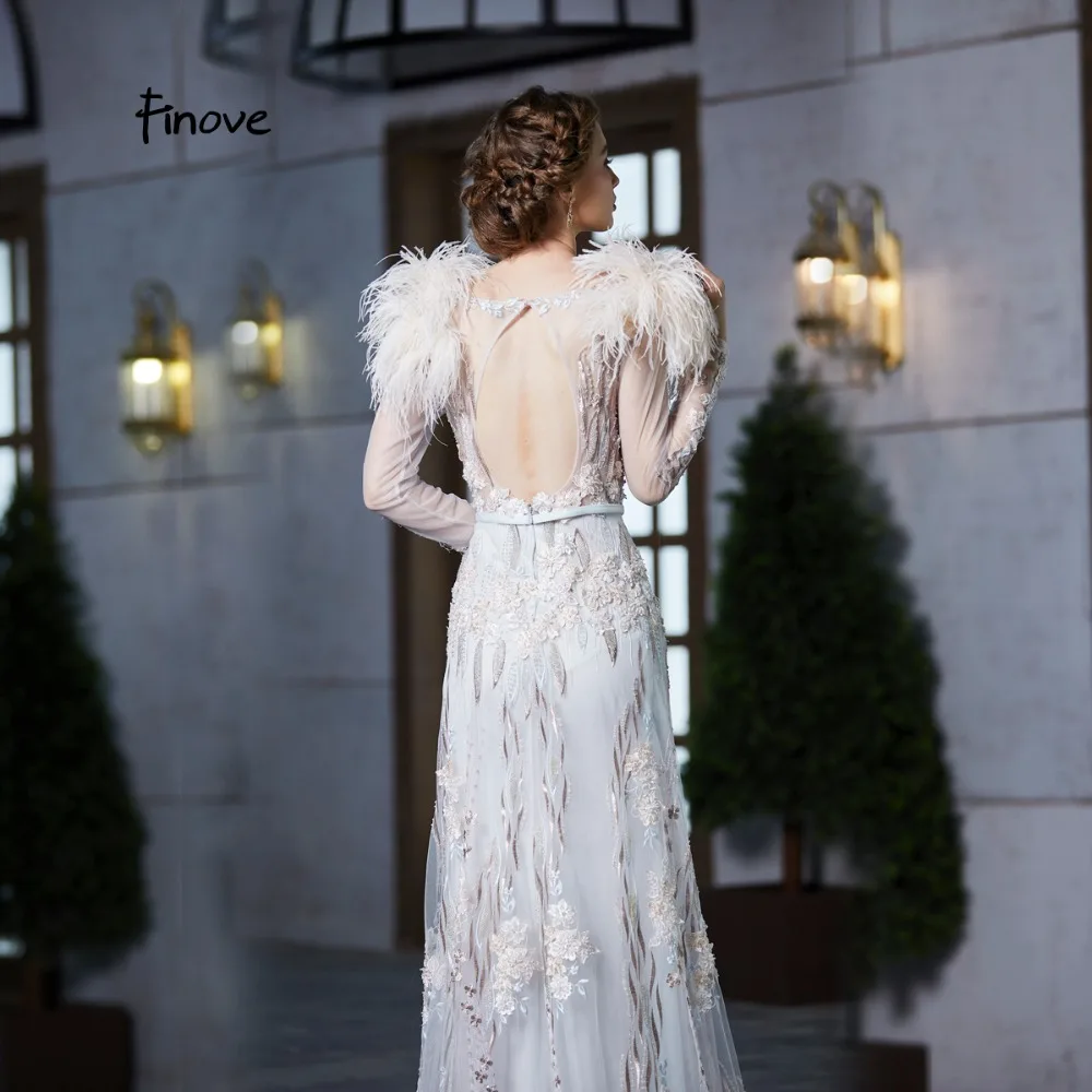 Finove длинное платье для выпускного вечера 2020 vestido de fiesta сексуальное с вырезом на