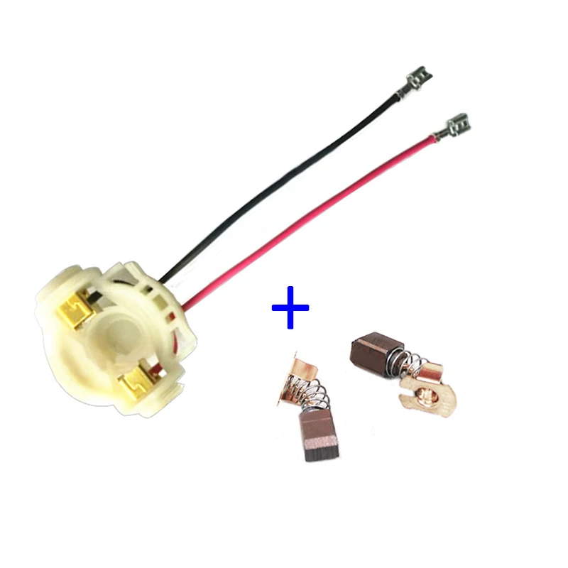 Держатель углеродной счетки для MAKITA 638921-2 638448-2 BGA450 BGA452 DGA452 BGD800 BGD801 BJS101 GA400 BJS160 BJS161 BGA402 DGA452REF - Цвет: Holder and Brush