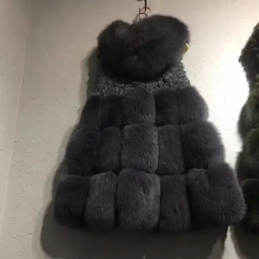 Clobee женская шуба из искусственного меха элегантная одежда для женщин, зимняя Роскошная Шуба из искусственного лисьего меха средней длины жилет с капюшоном FD85