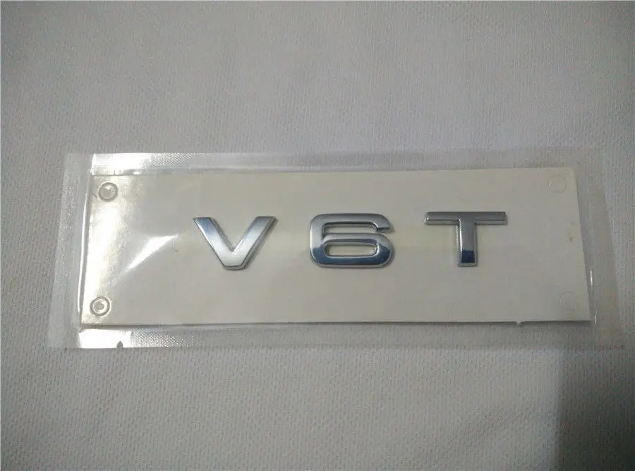 

Car Chrome Side Sticker V8T Emblem Logo Decals For Audi A3 A4 A5 A6 A7 TT