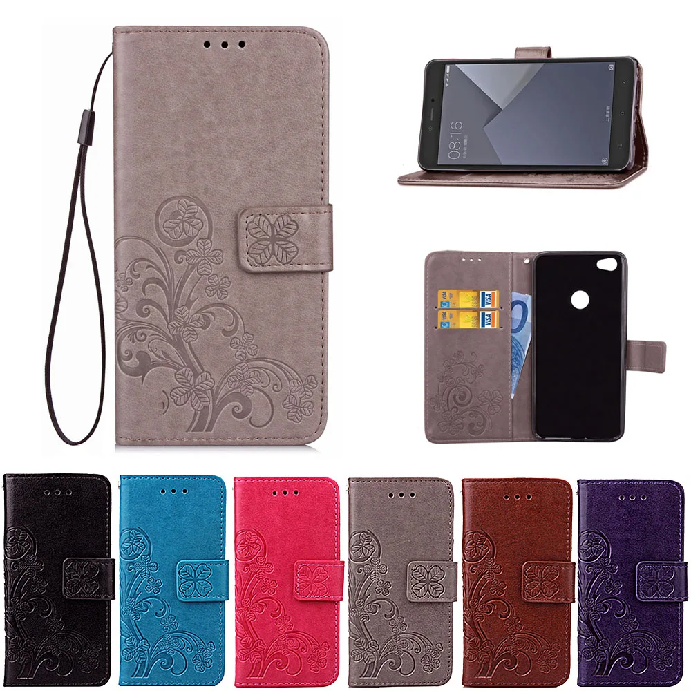 Чехол-книжка для Xiaomi Redmi Note 5A искусственная кожа с подставкой и держателем карт -