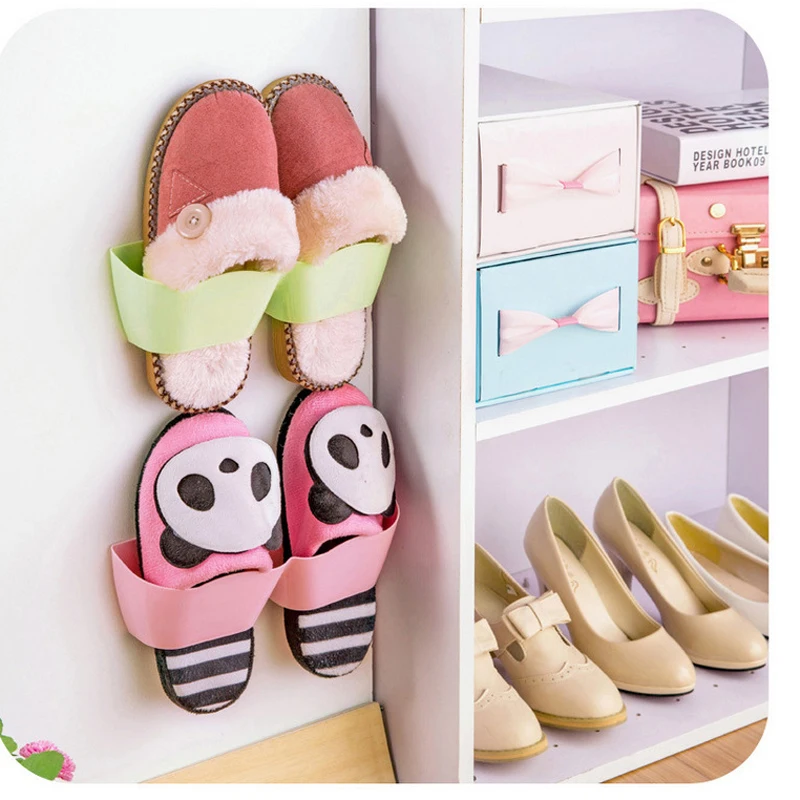 2 шт./лот креативная клейкая стойка для обуви Пластиковая полка подставка