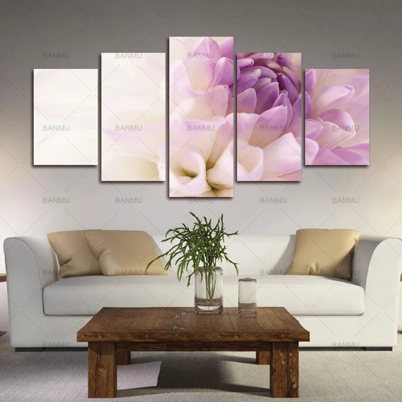 

oil painting Purple flowers for home Wall Art Picture Modular pictures Canvas Print wall pictures living room cuadros decoracion
