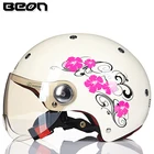 BEON мотоциклетный шлем, ретро, винтаж, реактивный шлем, шлем с двойными линзами, открытый, мотоциклетный шлем B103