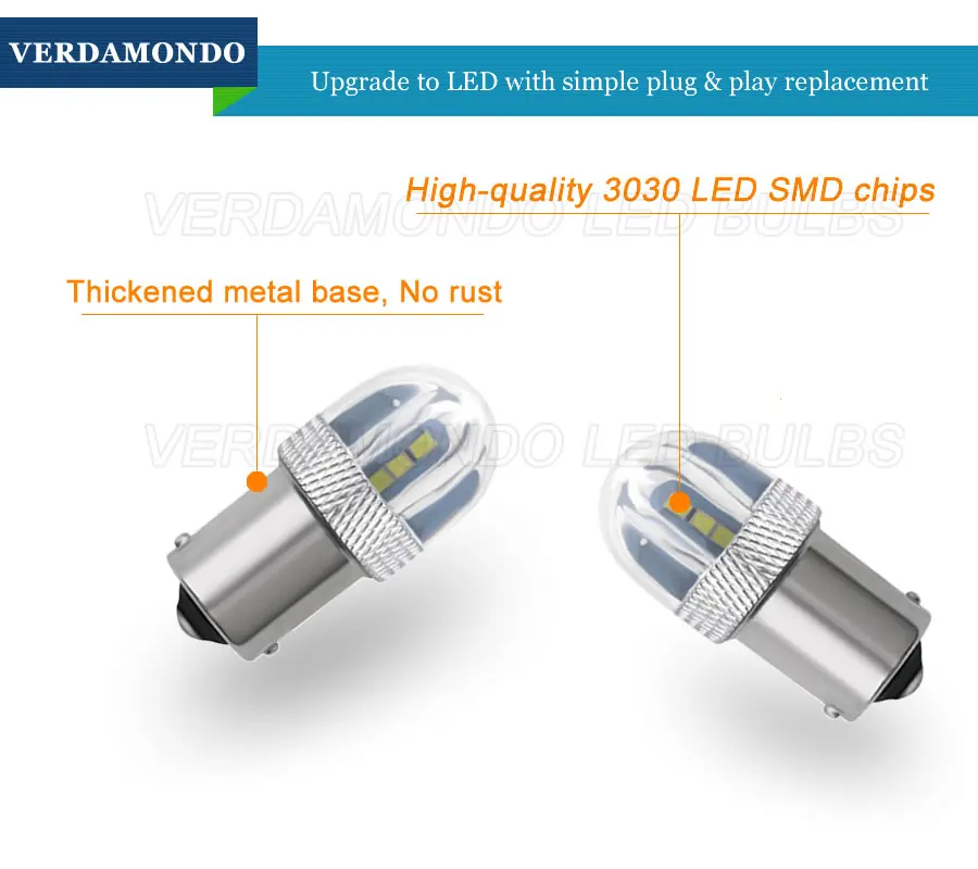 1 шт. 1156 авто светодиодный BA15S P21W 3030 6 SMD Led светильник белый тормоз заднего хода