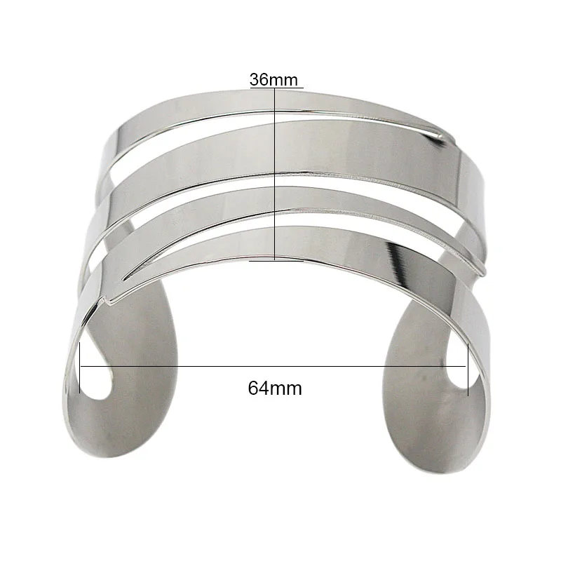 Нержавеющая сталь Браслеты блестящие женские манжеты Мода браслет 2016 5 мм Ширина