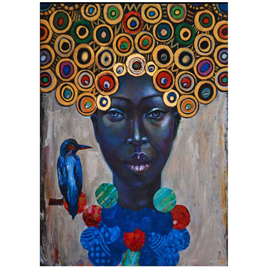 Алмазная вышивка абстрактная африканская Женская Вышивка крестиком