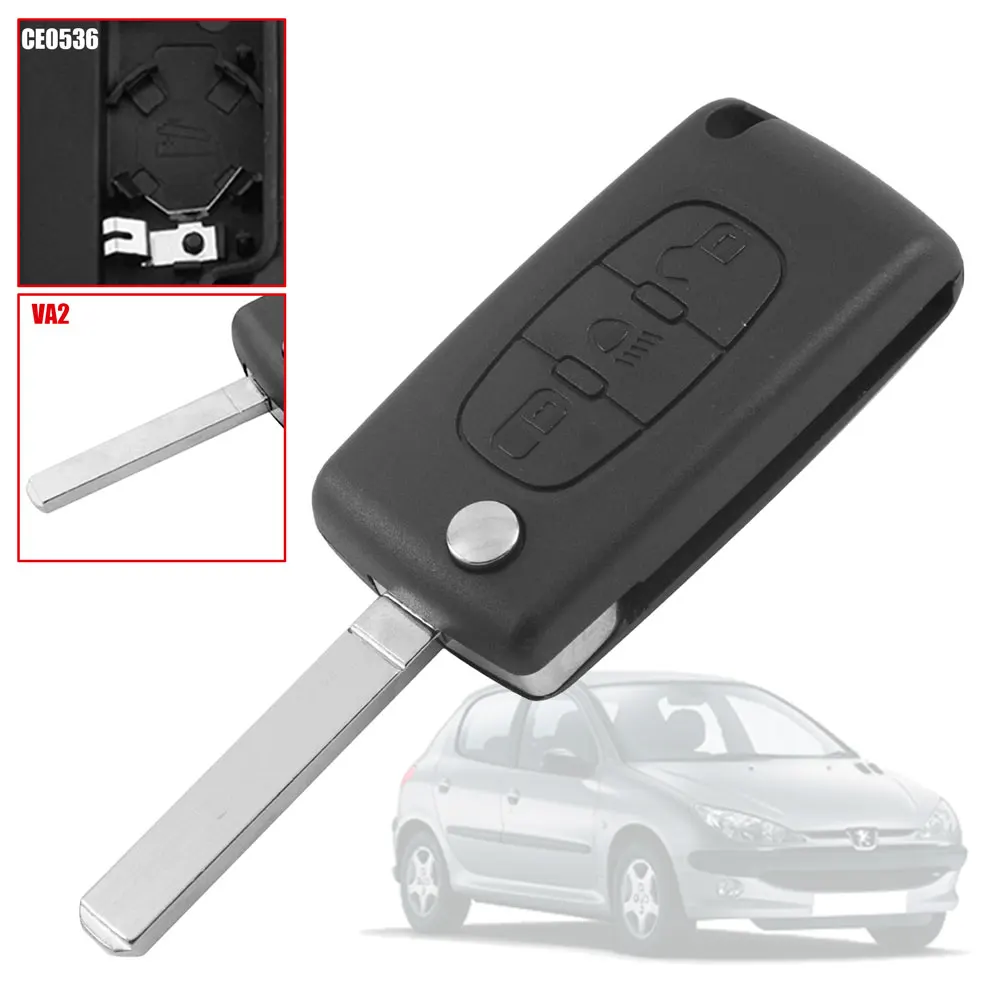 OcioDual Корпус ключ 3 кнопки фар CE0536 VA2 для peugeot 206 207 306 307 308 407 607 806 Citroen C2 C3 C4 C5 C6 C8