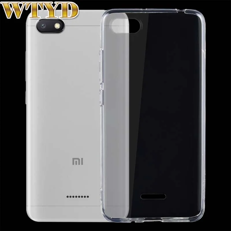 Ударопрочный ТПУ защитный чехол для задней крышки смартфона Xiaomi Redmi 6A прозрачный