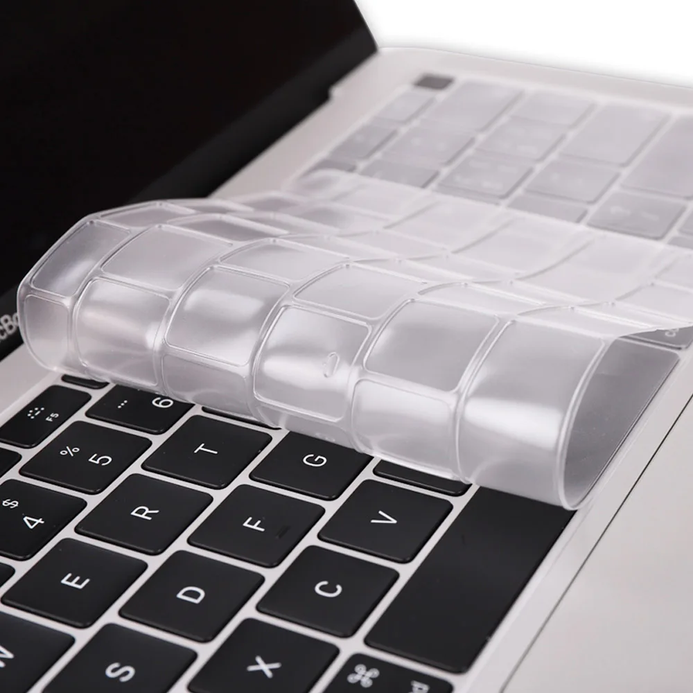 Redlai английская(США) клавиатура крышка облегающий рукав для MacBook Air 13 A1932 с retina fit Touch ID мягкая ТПУ клавиатура протектор - Цвет: Прозрачный
