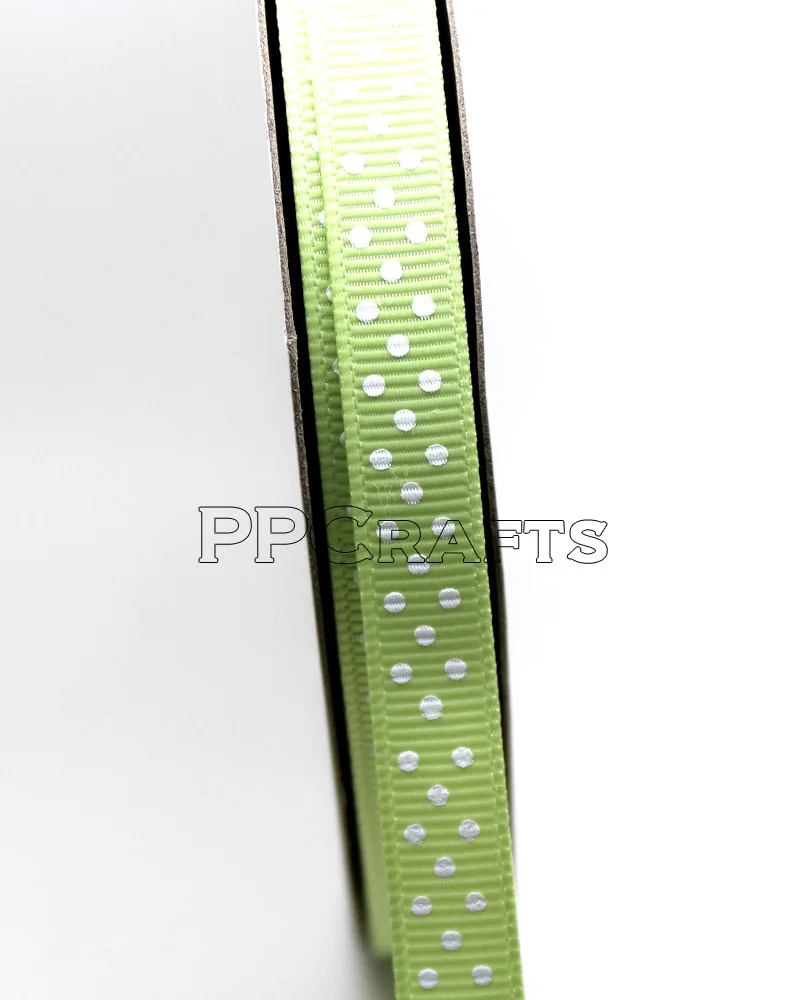 PPC204 Grosgrain Ribbon Printed Polka Dots 3/8&quot 9mm 50yards/roll Tape | Дом и сад