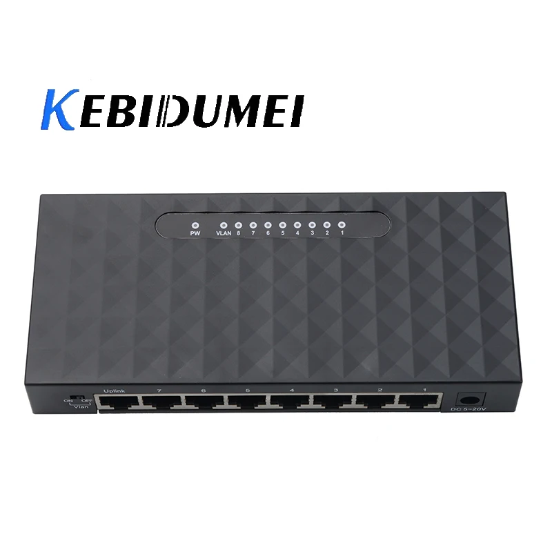 Высокопроизводительный интеллектуальный гигабитный коммутатор kebidumei 8 портов