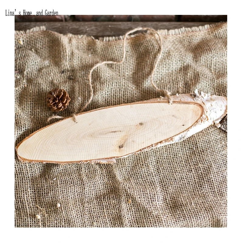 

rustic decorative natural birch blank wooden plaques