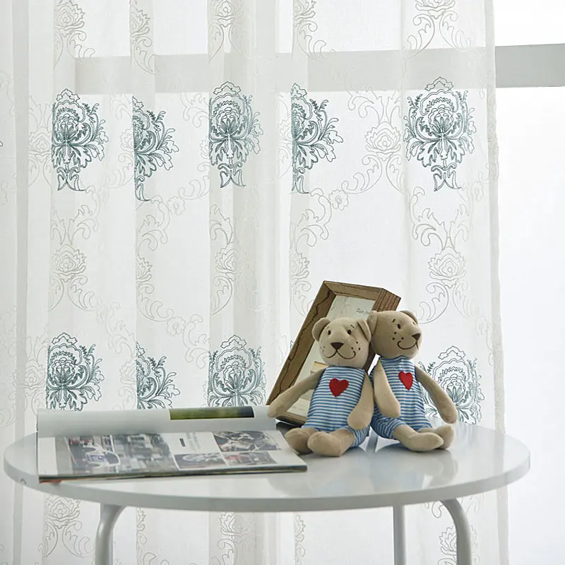 Европейский хлопковый вышитый фон для гостиной столовой спальни|embroidery curtain|curtains