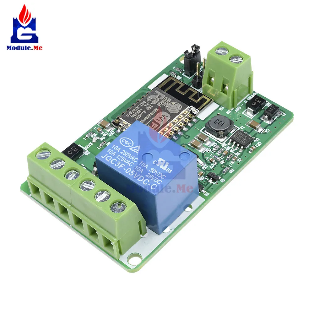 ESP8266 ESP-12F wifi беспроводной модуль 1 канал Релейный Щит защита от перегрузки по току Wi-Fi сетевой релейный модуль 10A DC 7-30 в