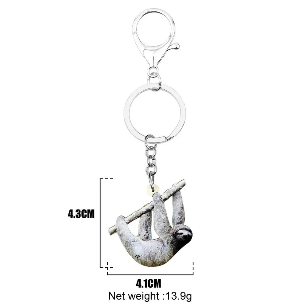 WEVENI акриловое уникальное забавное Австралийское ленивое кольцо для ключей