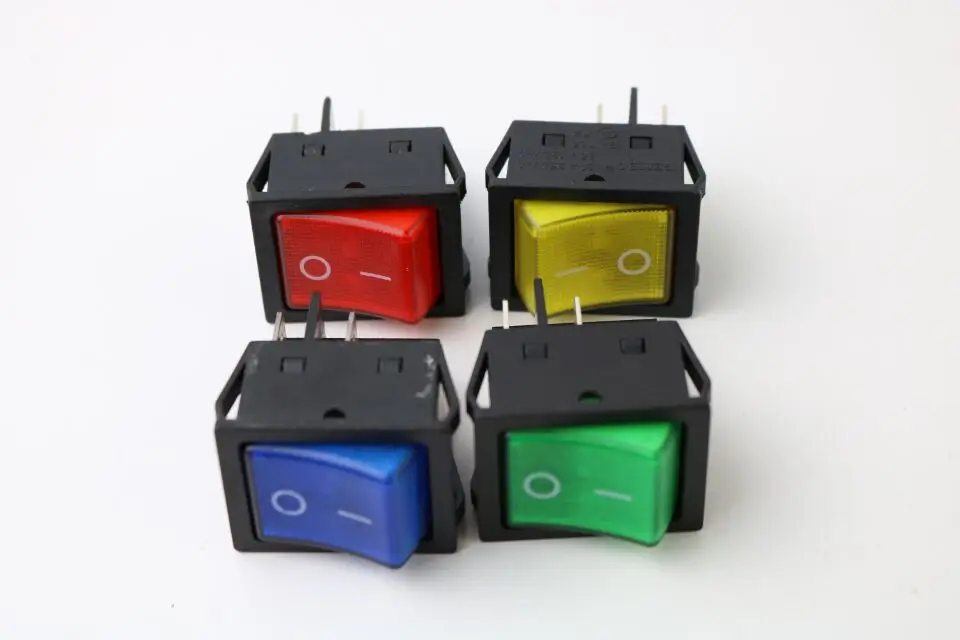 Превосходное качество KCD4 20A 250VAC/25A 125VAC красную кнопку светильник кулисный переключатель 4 Pin рокер Мощность переключатель