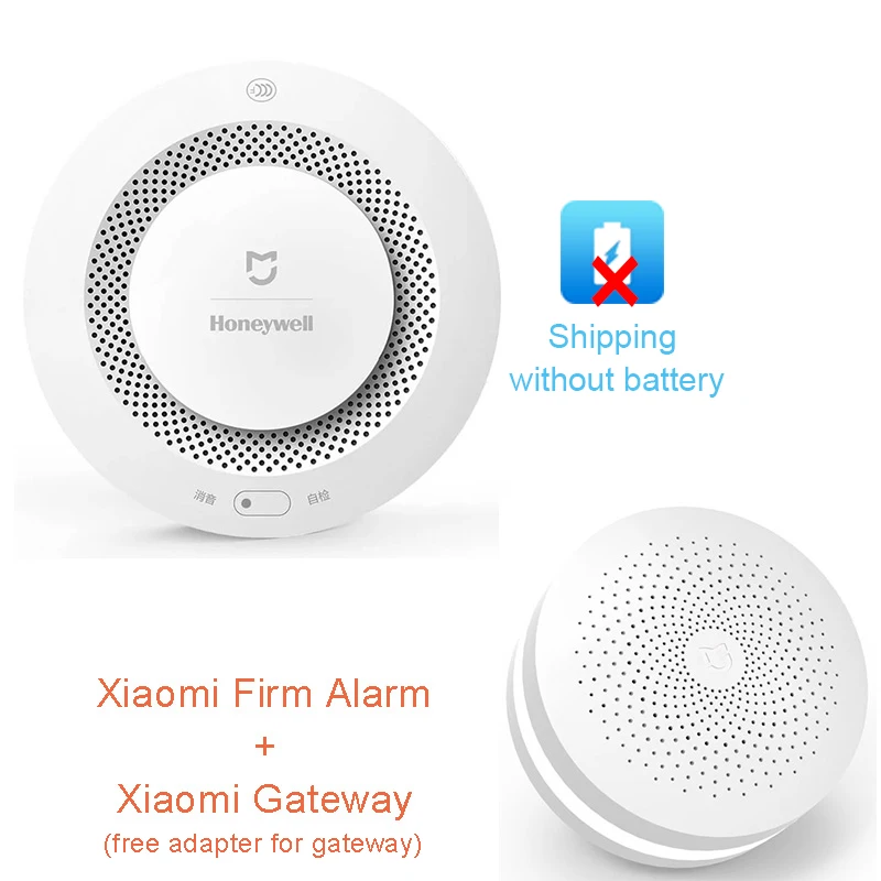 Xiaomi Mijia Honeywell пожарная сигнализация детектор дыма Дистанционная сигнализация прогрессивная звуковая сигнализация работает с Xiaomi шлюз дистанционного управления A - Цвет: without battery