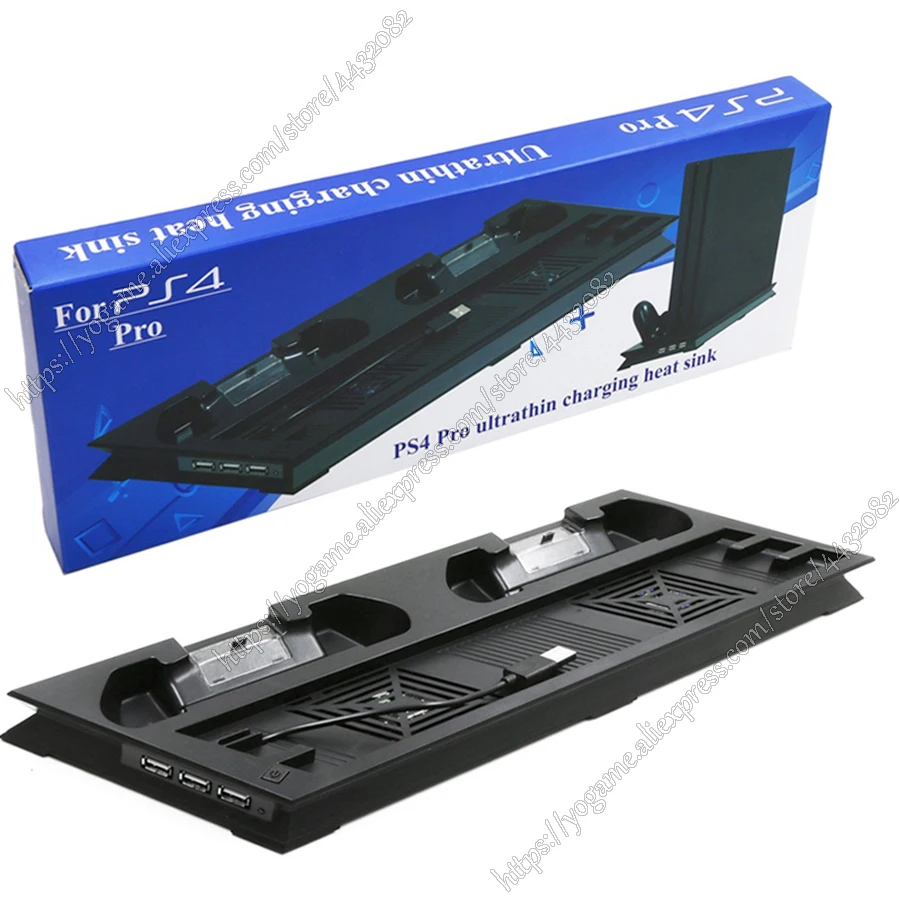 Вертикальная подставка с радиатором для PS4 Play Station 4 Pro зарядная док-станция Sony