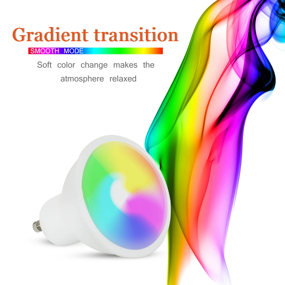 Светодиодная RGB Лампочка Bombillas GU10 RGBW RGBWW приглушаемые LED лампы 8 Вт 16 цветов с