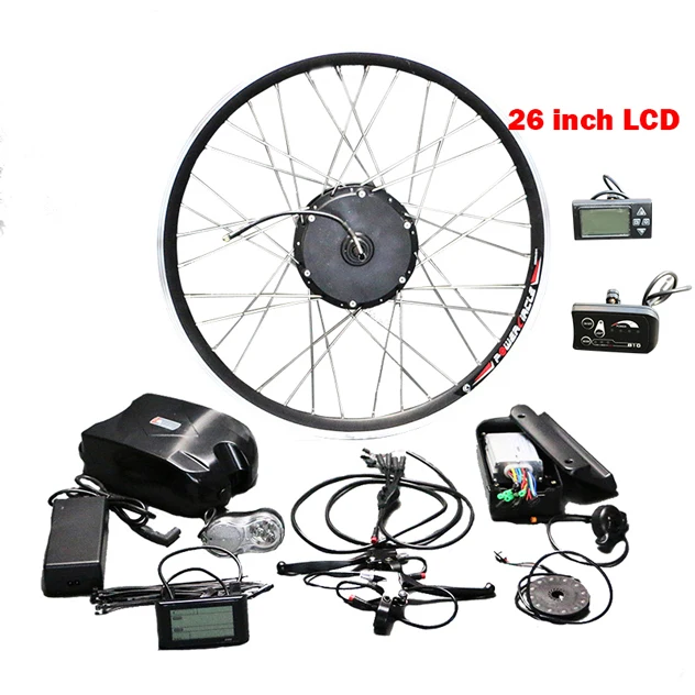 26 inch LCD Ebike комплект 48 в 500 Вт колесный мотор для велосипеда 26 700C комплект для переоборудования электрического велосипеда с батареей 48 В велосипедный Набор для электровелосипеда - Цвет: 26 inch LCD