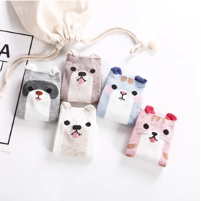 Женские красивые хлопковые носки с изображением котенка meias женские Kawaii Calcetines