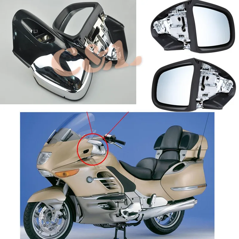 1 пара хромированные мотоциклетные боковые зеркала заднего вида для BMW K1200 K1200LT