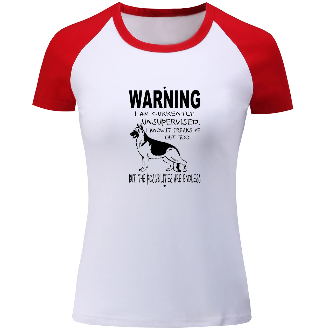 Футболка женская хлопковая с принтом Я сейчас без присмотра|t shirt women|funny t shirts