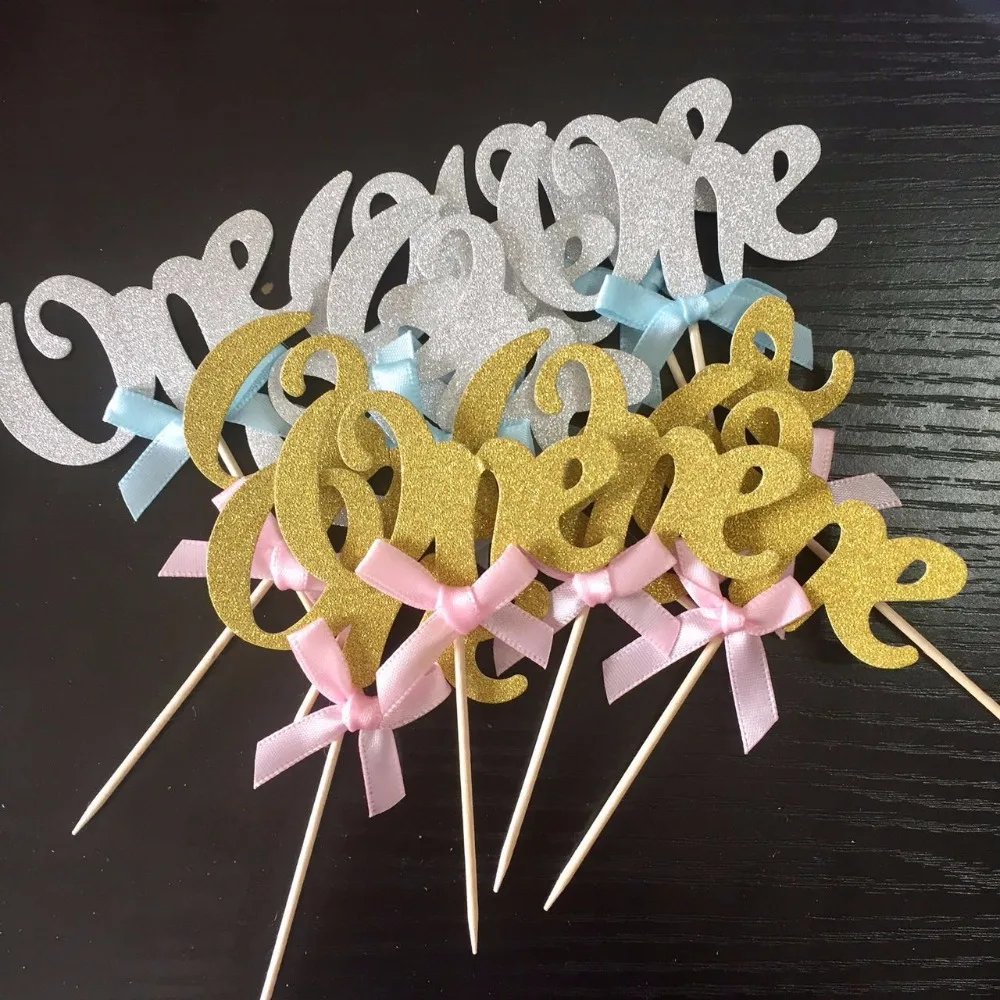6 шт. Детские топперы для торта на первый день рождения|Товары украшения тортов| |