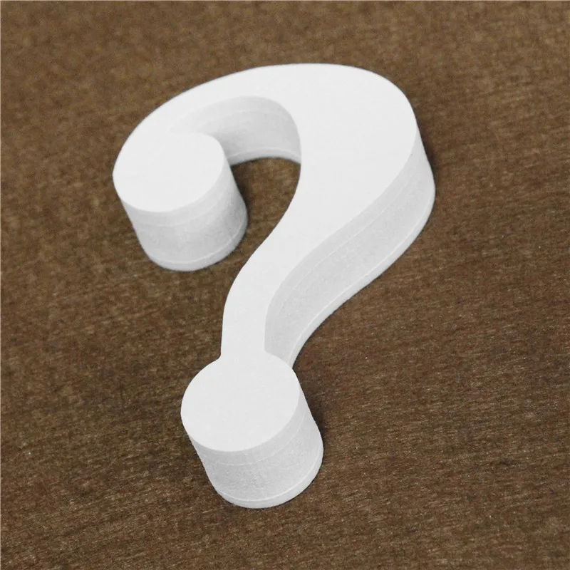 Question Diy Freestanding thick 15MM Wood Wooden Letters White Alphabet Wedding Birthday Party Home Decorations Personalised Name Design - Цвет: Question