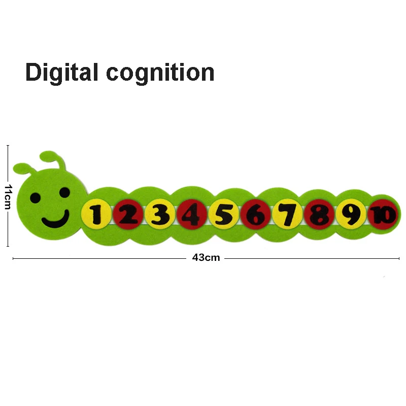 Cute Caterpillar Math Toys Teaching Kindergarten Manual DIY Weave Cloth Early Learning Education Montessori Toy | Игрушки и хобби