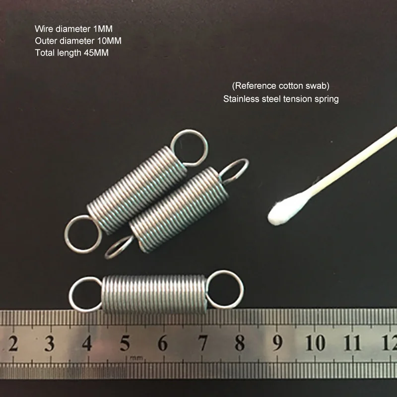 1x10x45mm (2) Пружина из нержавеющей стали, инструмент с крюком, проволока диаметром 0,3-4 размера, духовка, рекламный дисплей, пружина для двери - Цвет: 1x10x45mm (2)