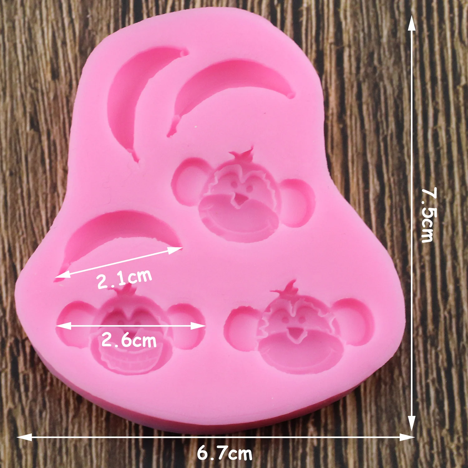 1 предмет животных с обезьяной и бананом силиконовые формы для торта Fondant Mold