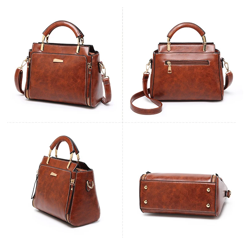 Mododiino винтажная женская сумка через плечо из искусственной кожи с металлической