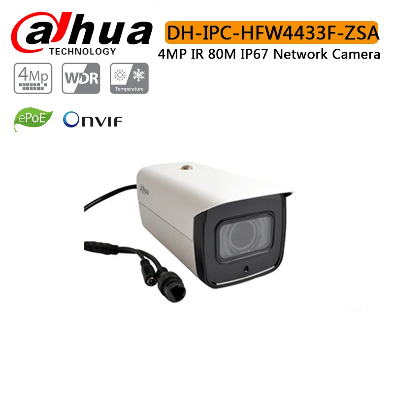 Оригинал Dahua IPC-HFW4433F-ZSA 4MP Starlight Камера 2 7 мм ~ 13 5 с переменным фокусным расстоянием